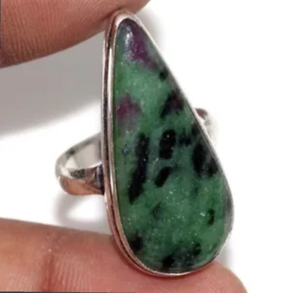 Ruby And Zoisite Hand Crafted Ring - image 1